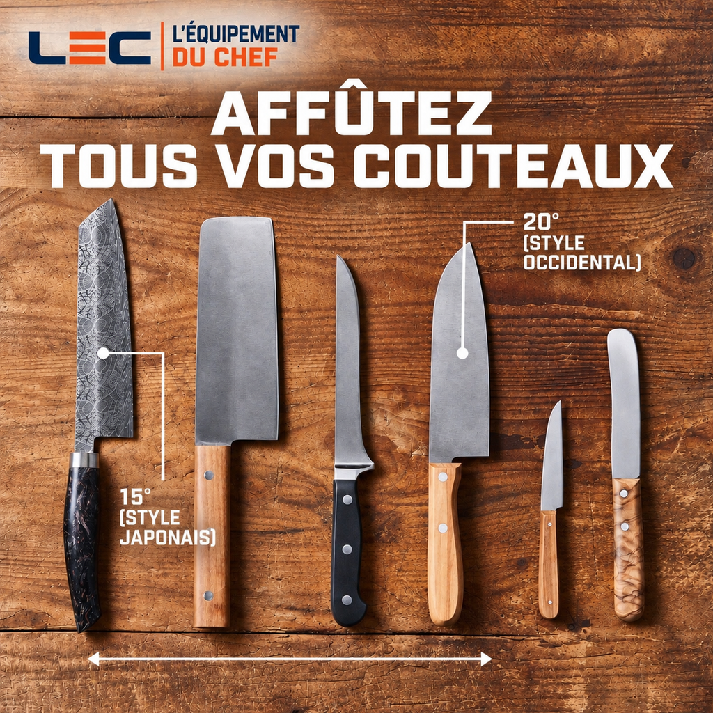 Affûteur à rouleau magnétique pour couteaux – 15° / 20°