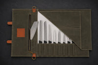 Sac à couteaux en toile cirée – 10 emplacements