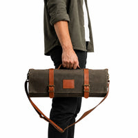 Sac à couteaux en toile cirée – 10 emplacements